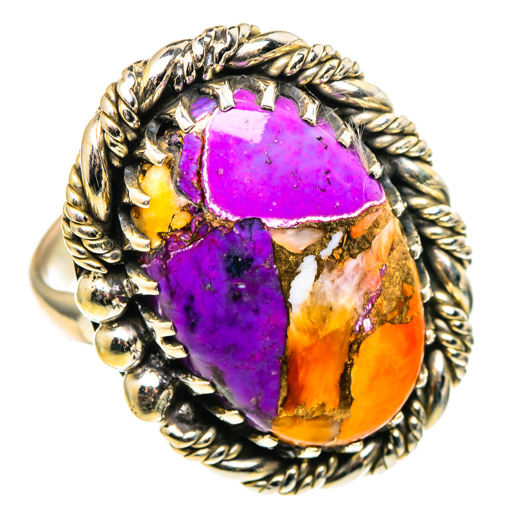 Spiny Oyster Turquoise Rings handcrafted by Ana Silver Co - RING96958