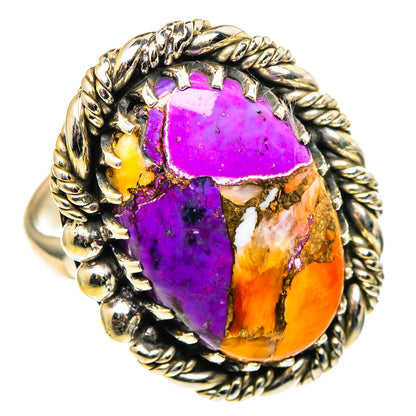 Spiny Oyster Turquoise Rings handcrafted by Ana Silver Co - RING96958