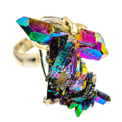 Titanium Sunshine Druzy Rings handcrafted by Ana Silver Co - RING96960