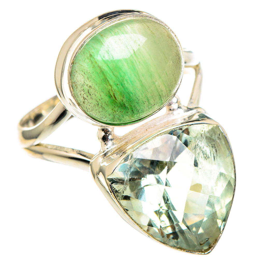 Green Amethyst Rings handcrafted by Ana Silver Co - RING96974