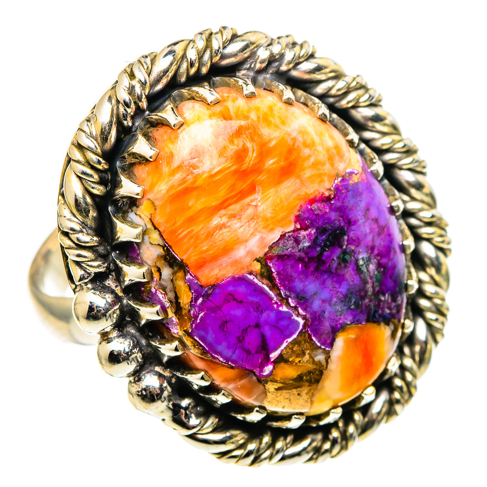 Spiny Oyster Turquoise Rings handcrafted by Ana Silver Co - RING96991