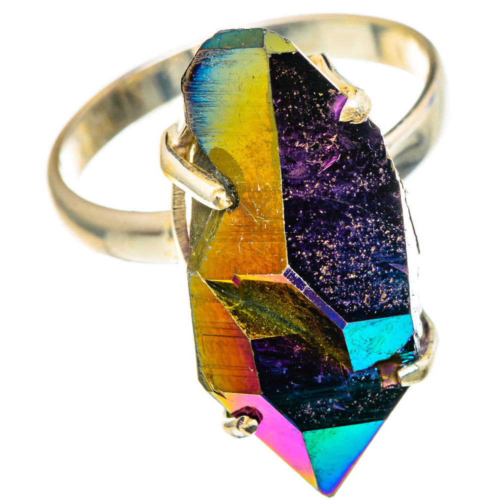 Titanium Sunshine Druzy Rings handcrafted by Ana Silver Co - RING96995