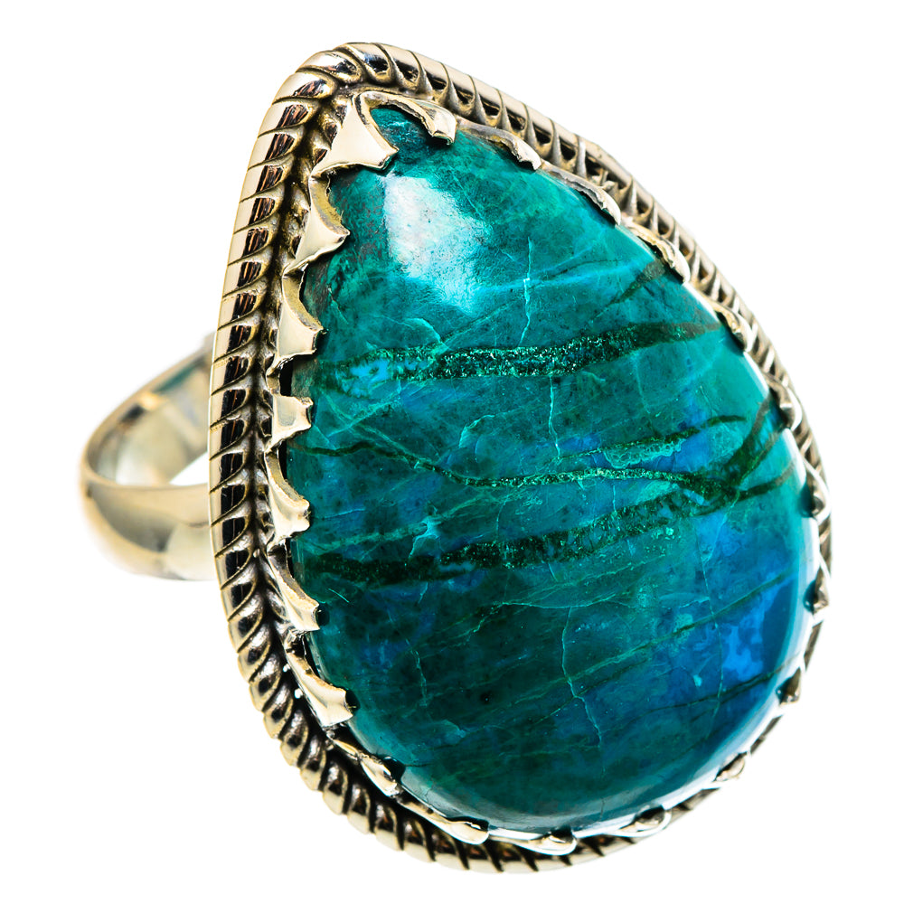 Chrysocolla Rings handcrafted by Ana Silver Co - RING97021 - Photo 2