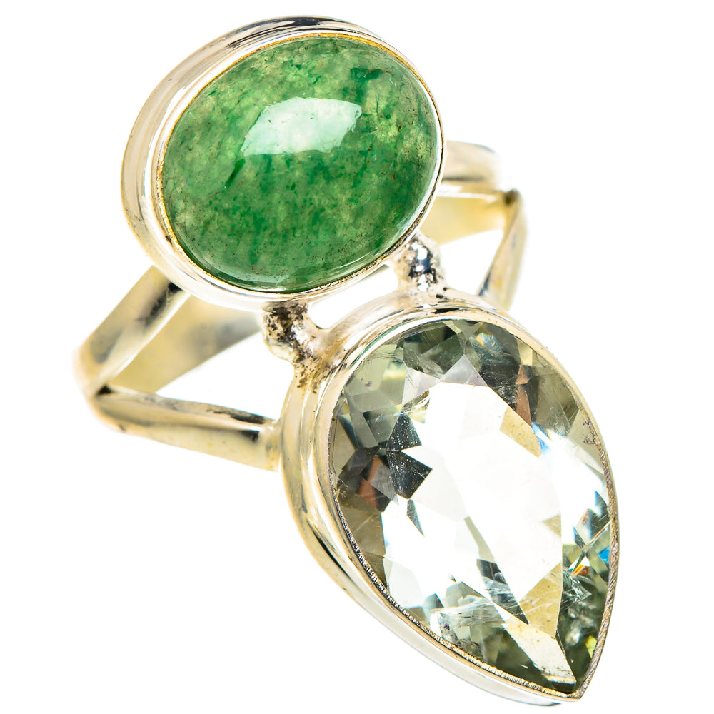 Green Amethyst Rings handcrafted by Ana Silver Co - RING97026
