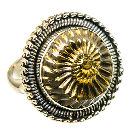 Pyrite Fossil Rings handcrafted by Ana Silver Co - RING97029