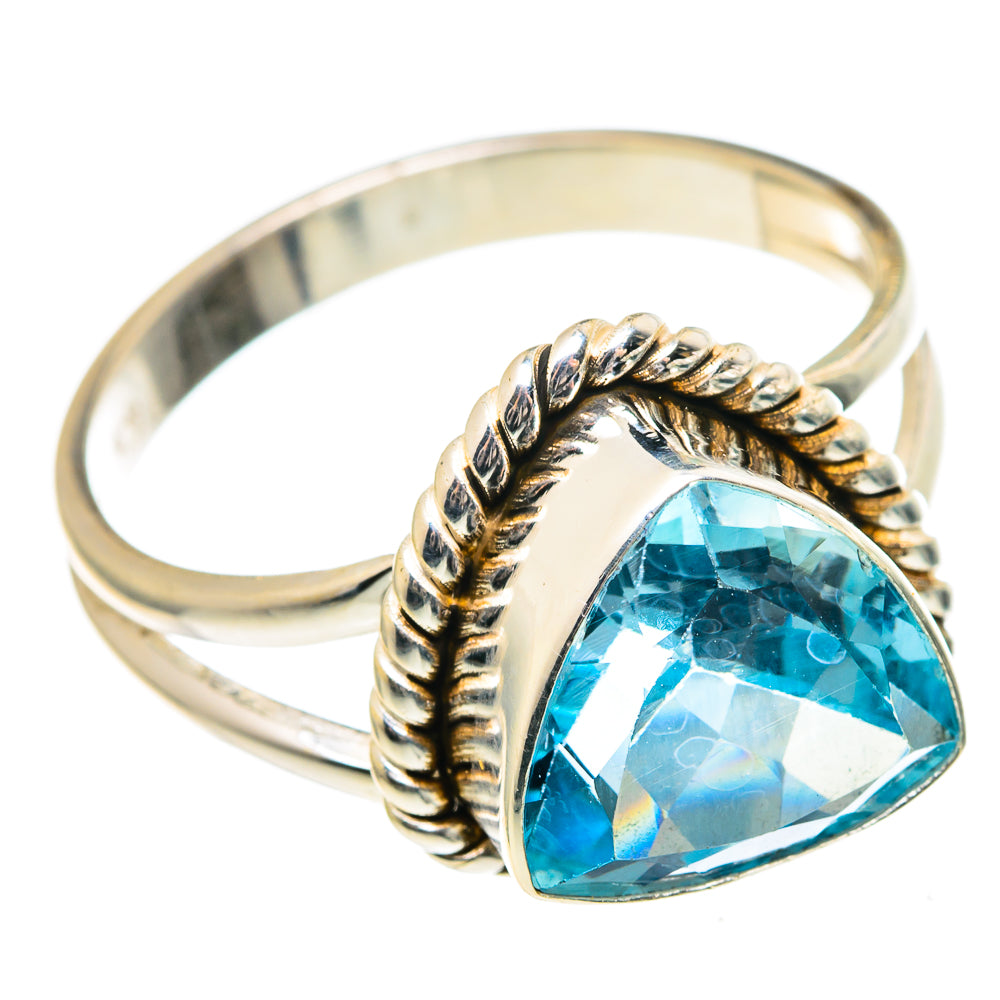 Blue Topaz Rings handcrafted by Ana Silver Co - RING97157