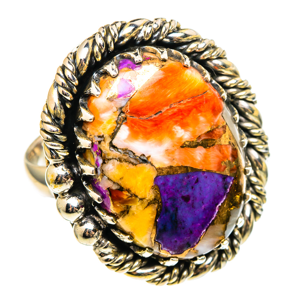 Spiny Oyster Turquoise Rings handcrafted by Ana Silver Co - RING97181