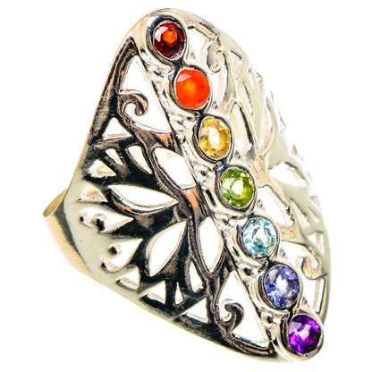 Multi-stone Chakra Rings handcrafted by Ana Silver Co - RING97182