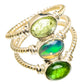 Green Tourmaline Rings handcrafted by Ana Silver Co - RING97183