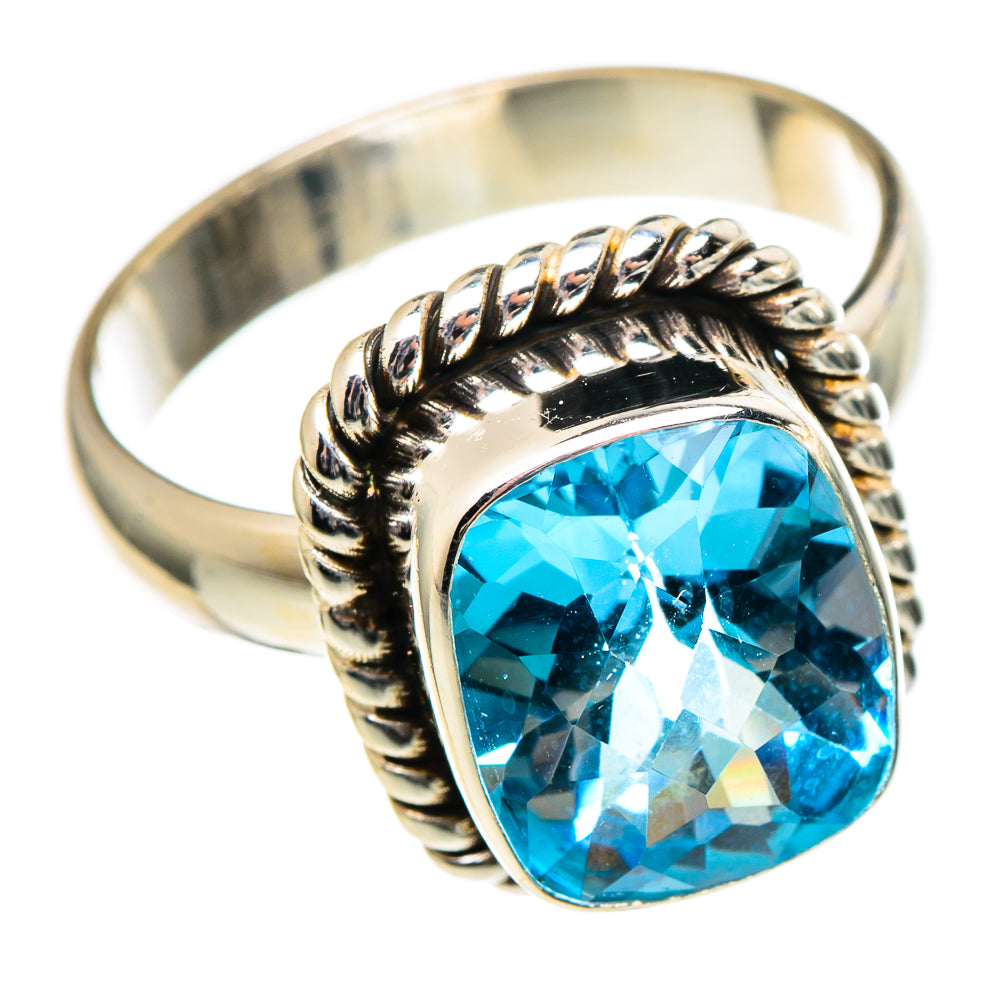 Blue Topaz Rings handcrafted by Ana Silver Co - RING97190