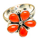 Mediterranean Red Coral Rings handcrafted by Ana Silver Co - RING97203