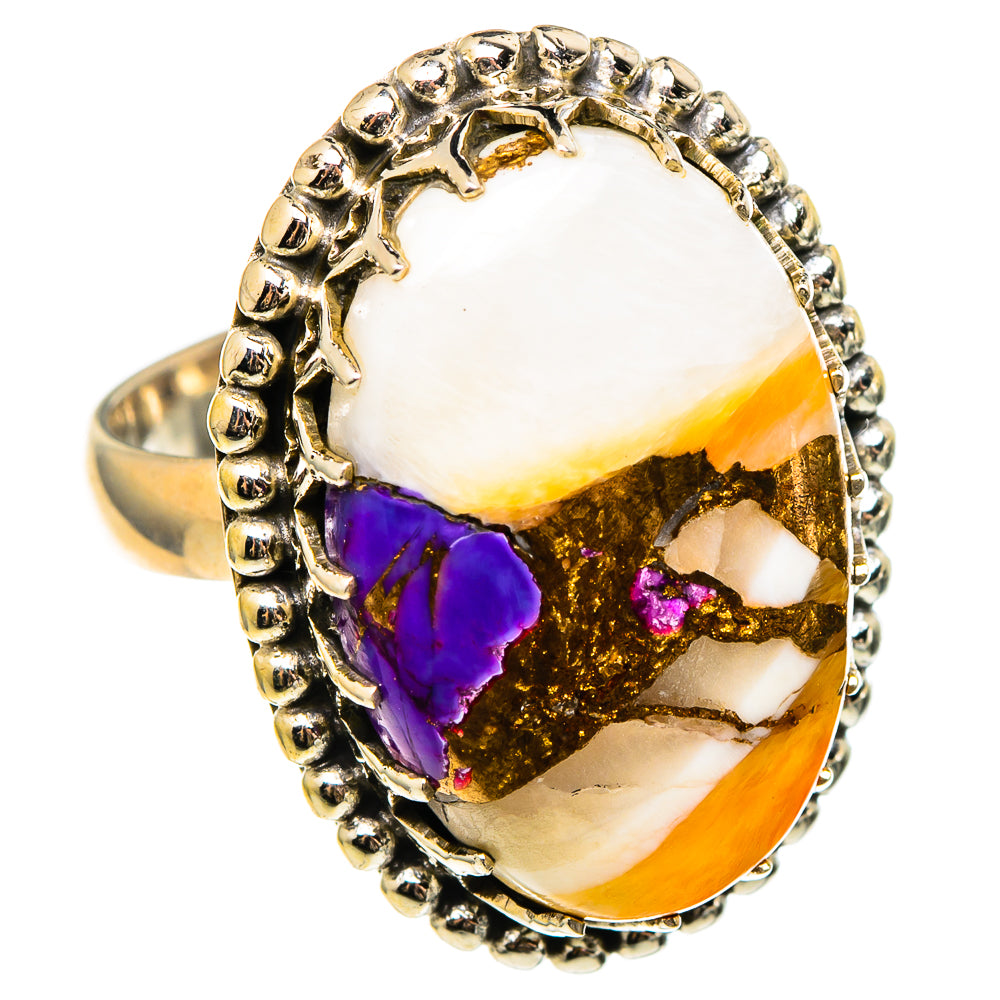 Spiny Oyster Turquoise Rings handcrafted by Ana Silver Co - RING97213