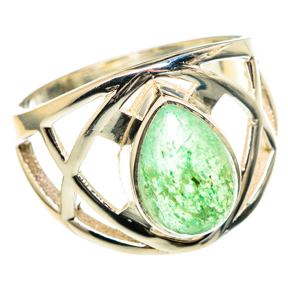 Green Aventurine Rings handcrafted by Ana Silver Co - RING97224