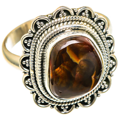 Mexican Fire Agate Rings handcrafted by Ana Silver Co - RING97227