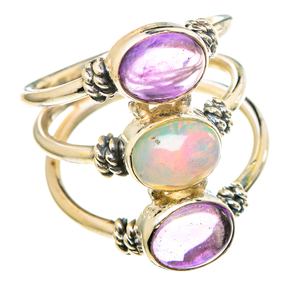 Ethiopian Opal Rings handcrafted by Ana Silver Co - RING97306