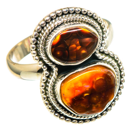 Mexican Fire Agate Rings handcrafted by Ana Silver Co - RING97317