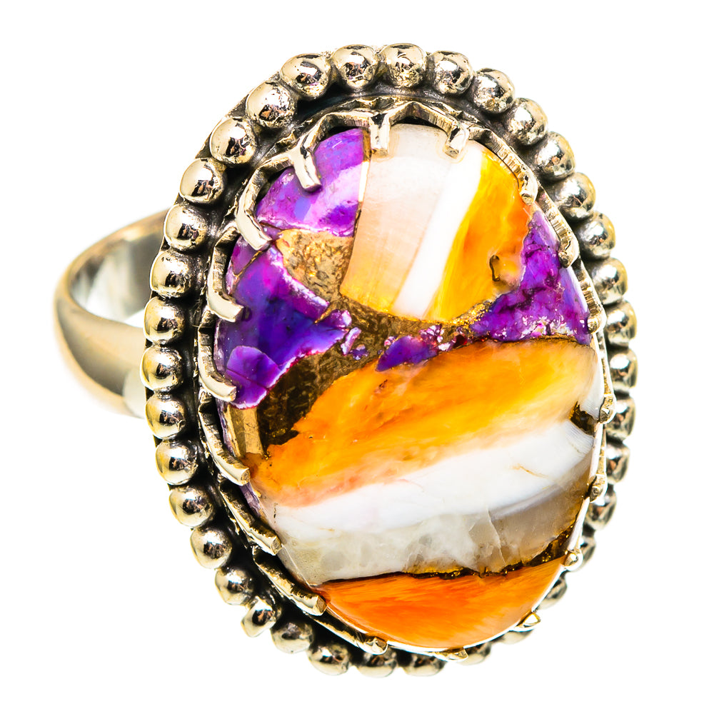 Spiny Oyster Turquoise Rings handcrafted by Ana Silver Co - RING97364