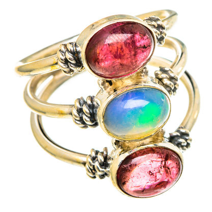 Ethiopian Opal Rings handcrafted by Ana Silver Co - RING97366