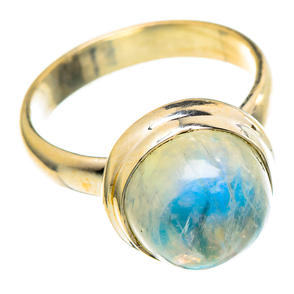 Rainbow Moonstone Rings handcrafted by Ana Silver Co - RING97280