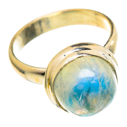 Rainbow Moonstone Rings handcrafted by Ana Silver Co - RING97280