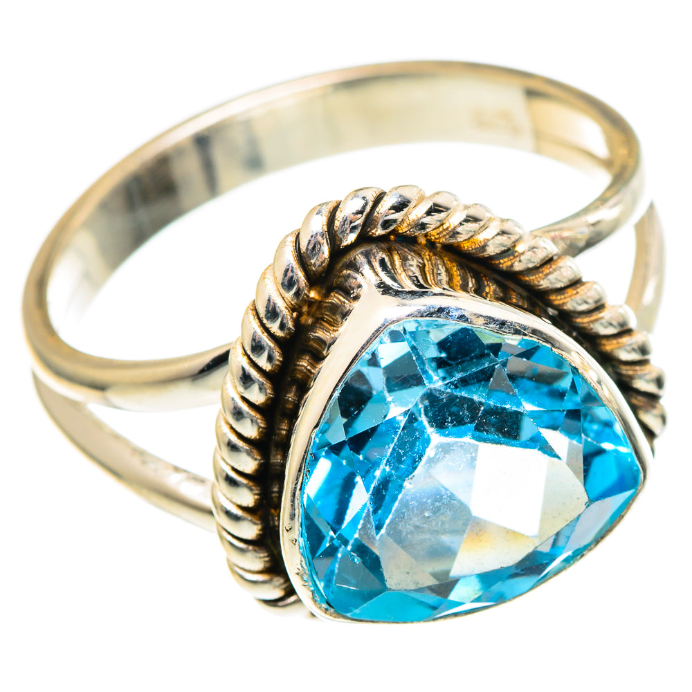 Blue Topaz Rings handcrafted by Ana Silver Co - RING97286