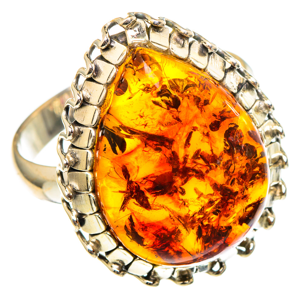 Baltic Amber Rings handcrafted by Ana Silver Co - RING97323