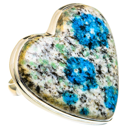 K2 Blue Azurite Rings handcrafted by Ana Silver Co - RING97330