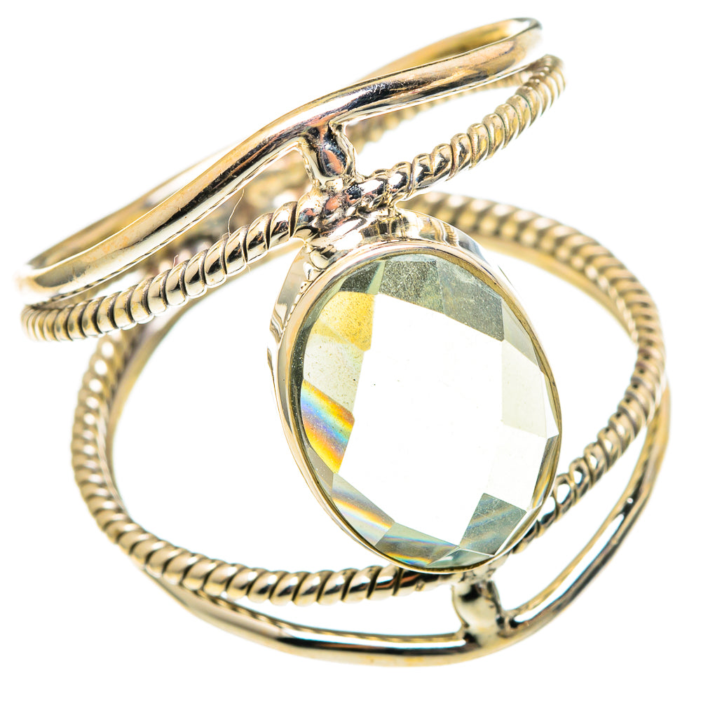 Green Amethyst Rings handcrafted by Ana Silver Co - RING97341