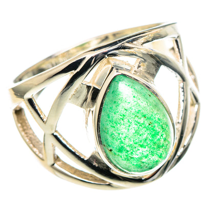Green Aventurine Rings handcrafted by Ana Silver Co - RING97378