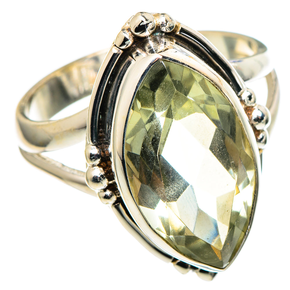 Green Amethyst Rings handcrafted by Ana Silver Co - RING97379
