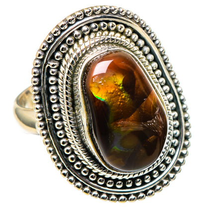 Mexican Fire Agate Rings handcrafted by Ana Silver Co - RING97381