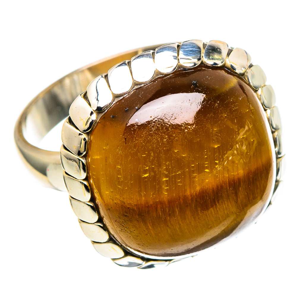 Tiger Eye Rings handcrafted by Ana Silver Co - RING97382 - Photo 2