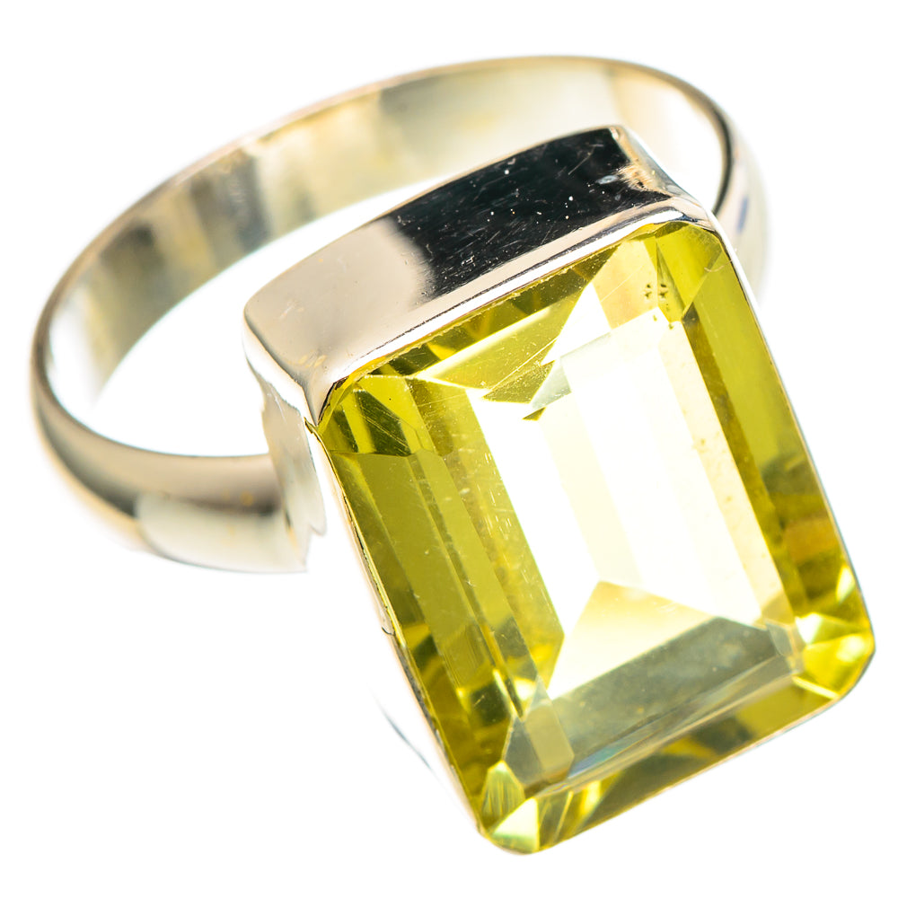 Lemon Quartz Rings handcrafted by Ana Silver Co - RING97401
