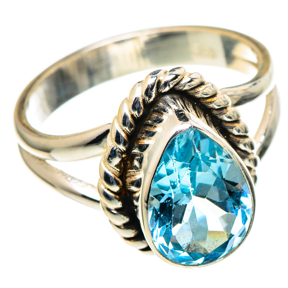 Blue Topaz Rings handcrafted by Ana Silver Co - RING97404