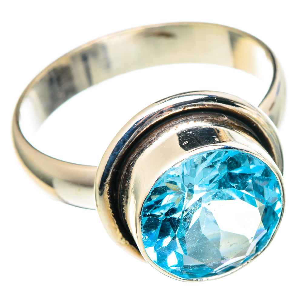 Blue Topaz Rings handcrafted by Ana Silver Co - RING97408 - Photo 2