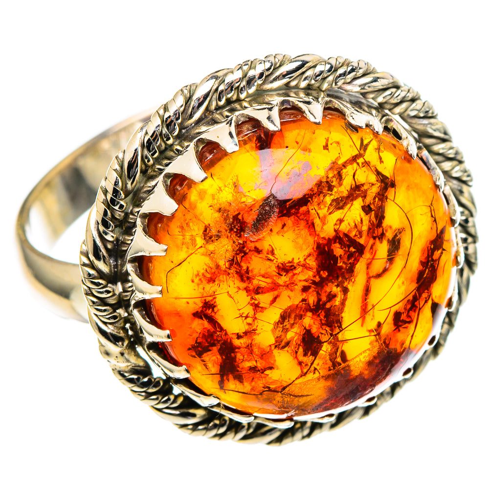Baltic Amber Rings handcrafted by Ana Silver Co - RING97418