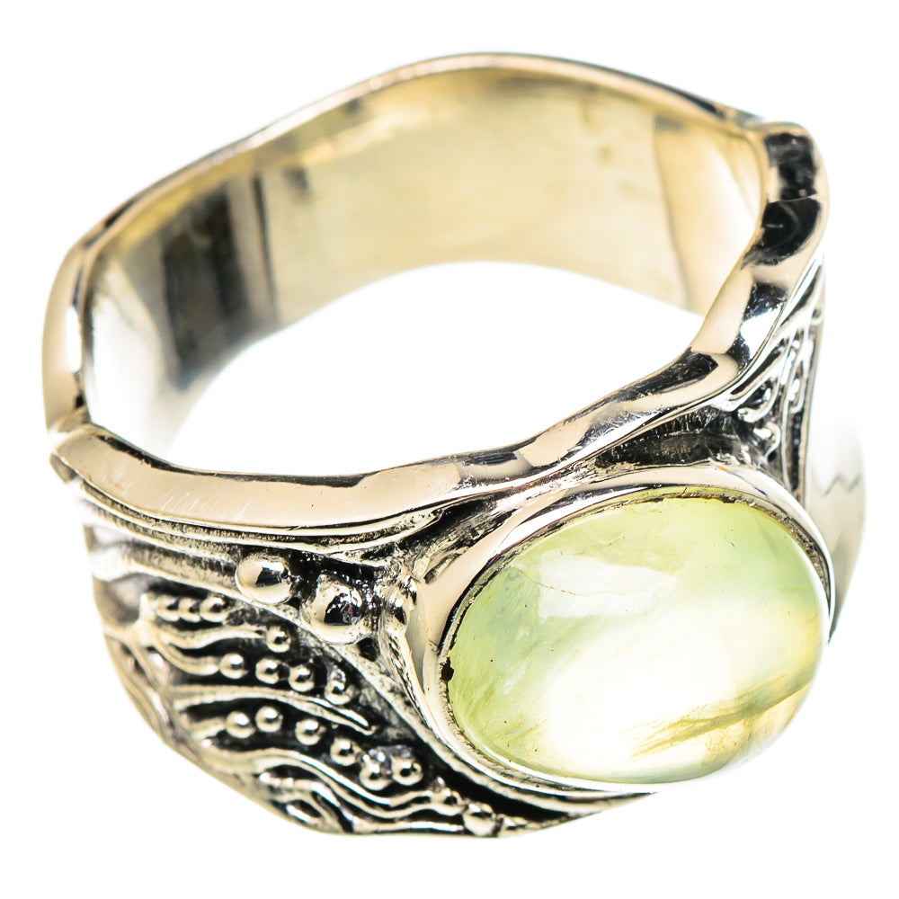 Prehnite Rings handcrafted by Ana Silver Co - RING97446 - Photo 2