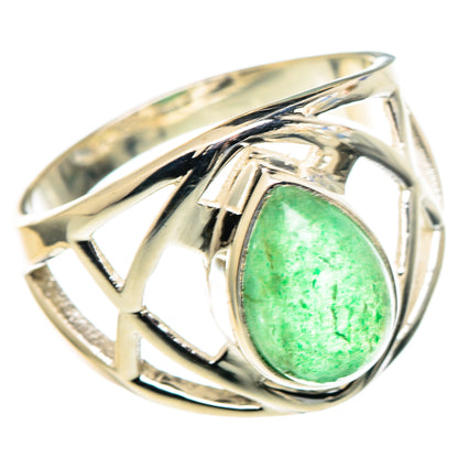 Green Aventurine Rings handcrafted by Ana Silver Co - RING97449