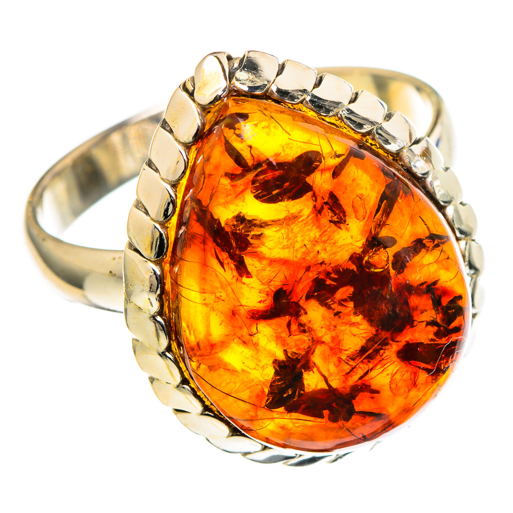 Baltic Amber Rings handcrafted by Ana Silver Co - RING97452