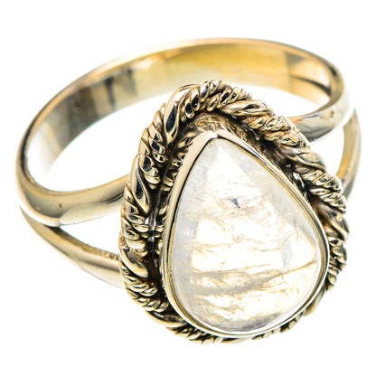 Rainbow Moonstone Rings handcrafted by Ana Silver Co - RING97464