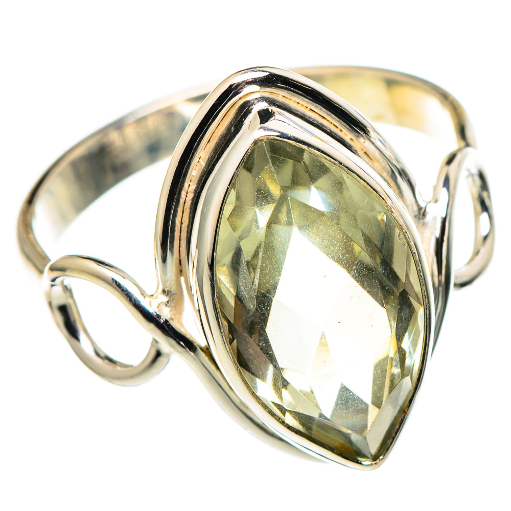 Green Amethyst Rings handcrafted by Ana Silver Co - RING97478