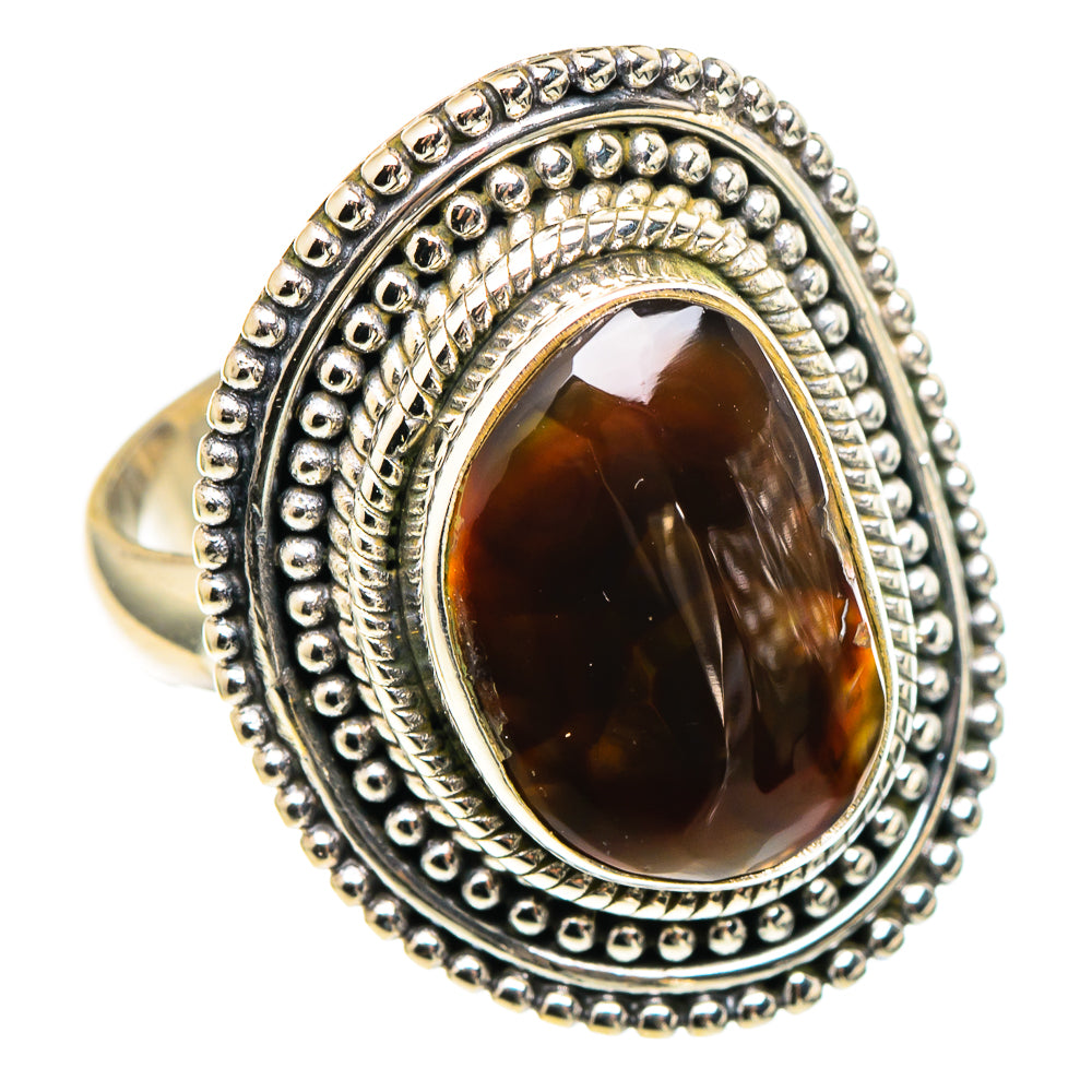 Mexican Fire Agate Rings handcrafted by Ana Silver Co - RING97482 - Photo 2
