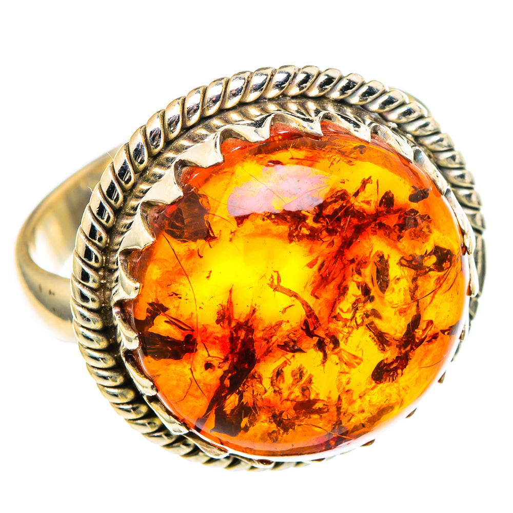 Baltic Amber Rings handcrafted by Ana Silver Co - RING97485
