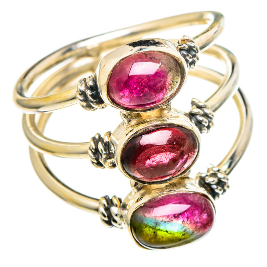 Watermelon Tourmaline Rings handcrafted by Ana Silver Co - RING97486