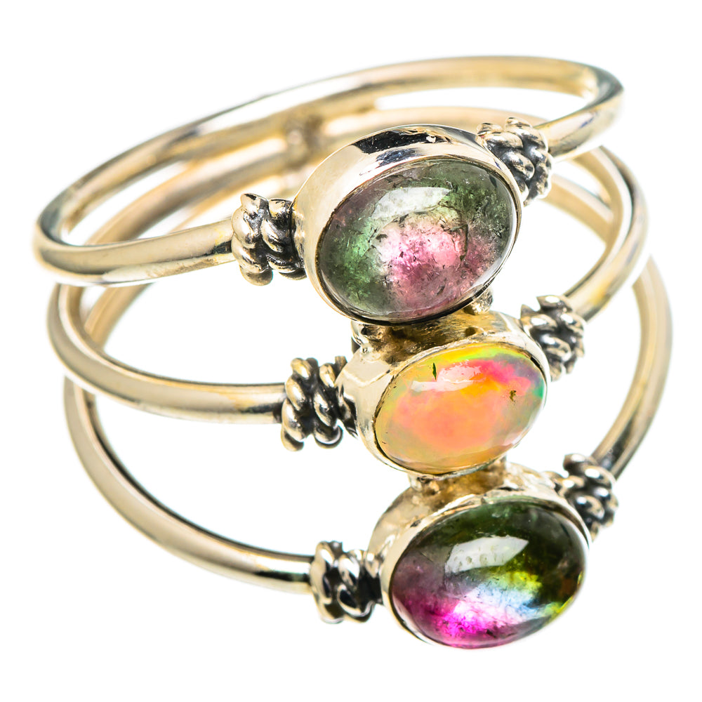 Watermelon Tourmaline Rings handcrafted by Ana Silver Co - RING97498