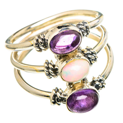 Ethiopian Opal Rings handcrafted by Ana Silver Co - RING97501