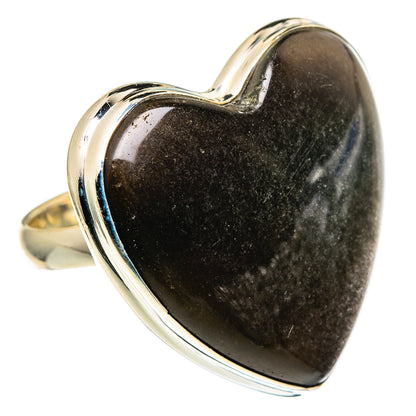 Gold Sheen Obsidian Rings handcrafted by Ana Silver Co - RING97597
