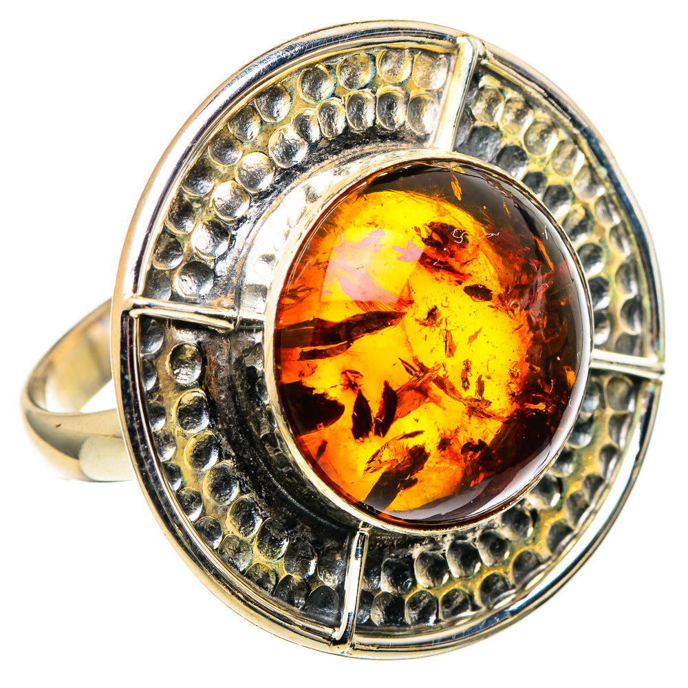 Baltic Amber Rings handcrafted by Ana Silver Co - RING97601 - Photo 2