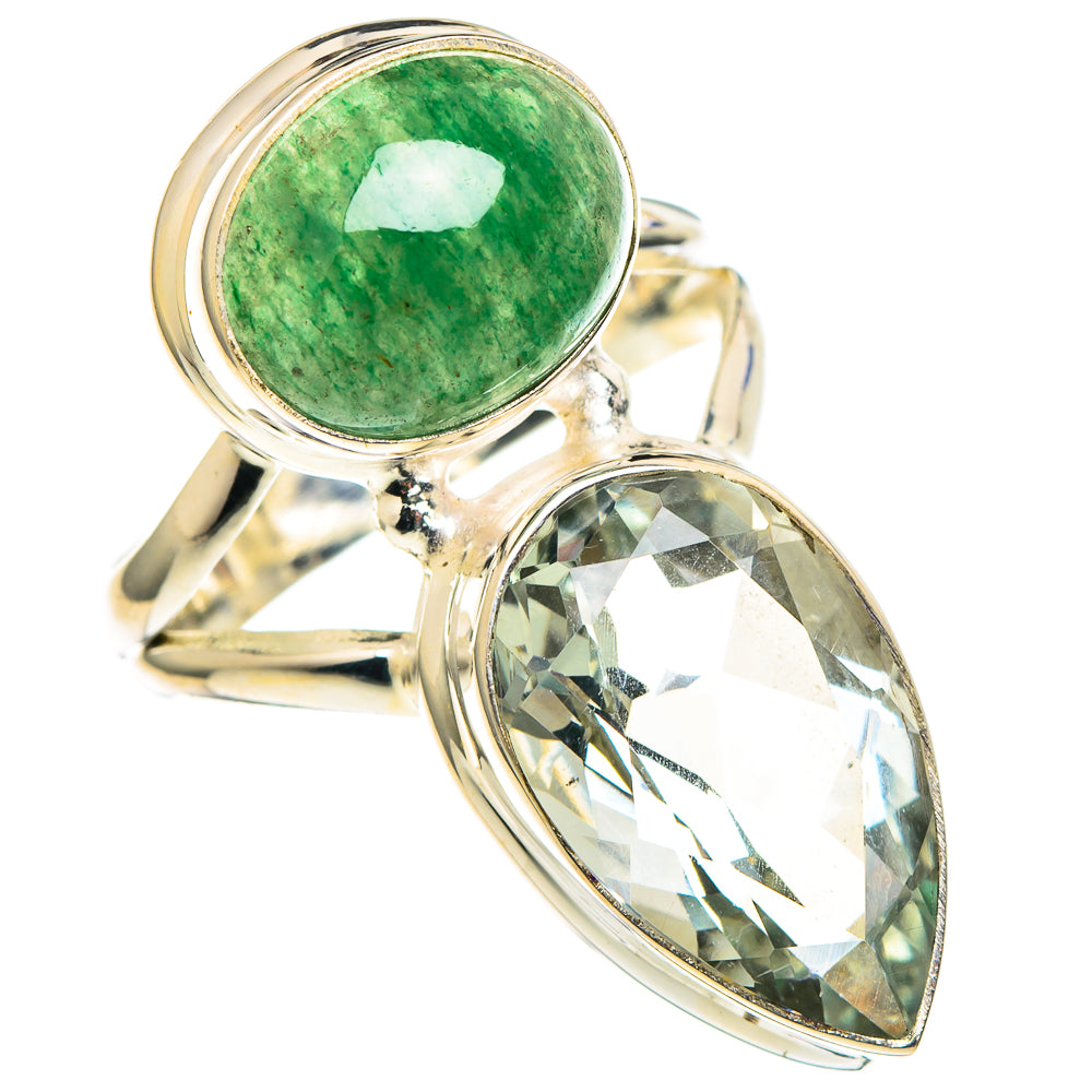 Green Amethyst Rings handcrafted by Ana Silver Co - RING97626