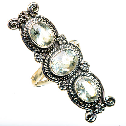 Green Amethyst Rings handcrafted by Ana Silver Co - RING97628